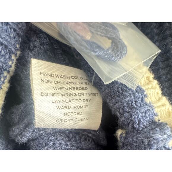 Duffy Women’s Medium Blue Wool Cashmere Sweater Dolman Sleeve Crewneck - Picture 6 of 6